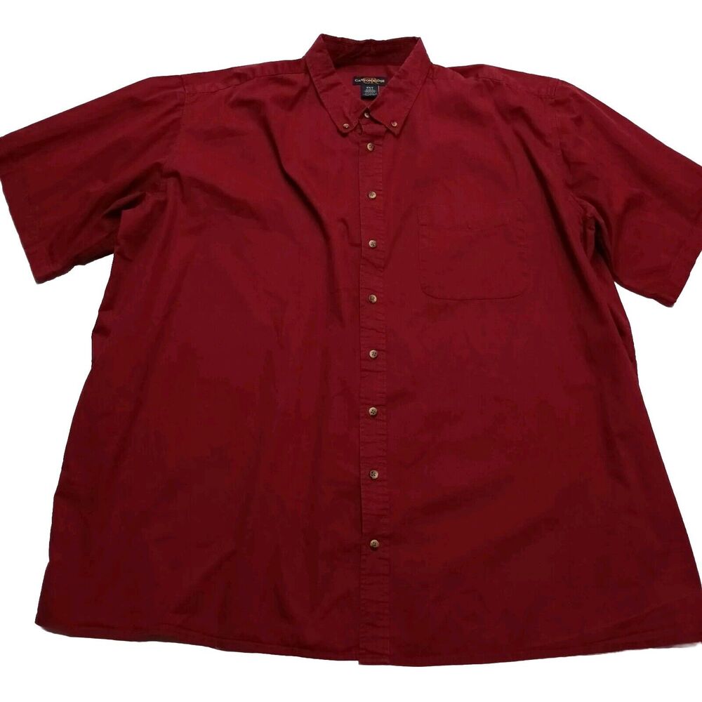 Canyon Ridge Shirt Men's 3XLT Red Button-Up‎ Short Sleeve Pockets